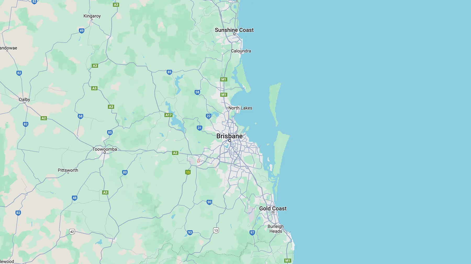 Map of Brisbane, Queensland
