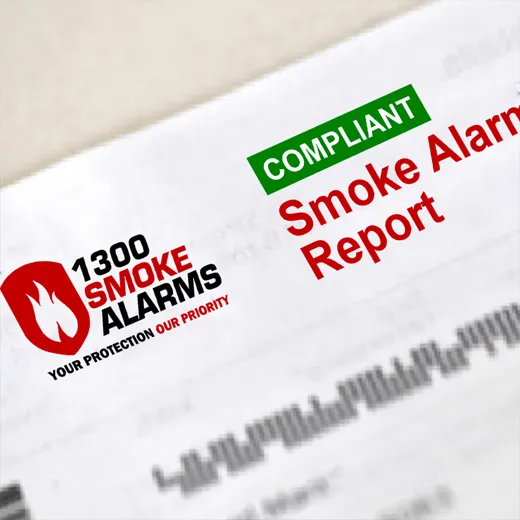 Compliance smoke alarm report
