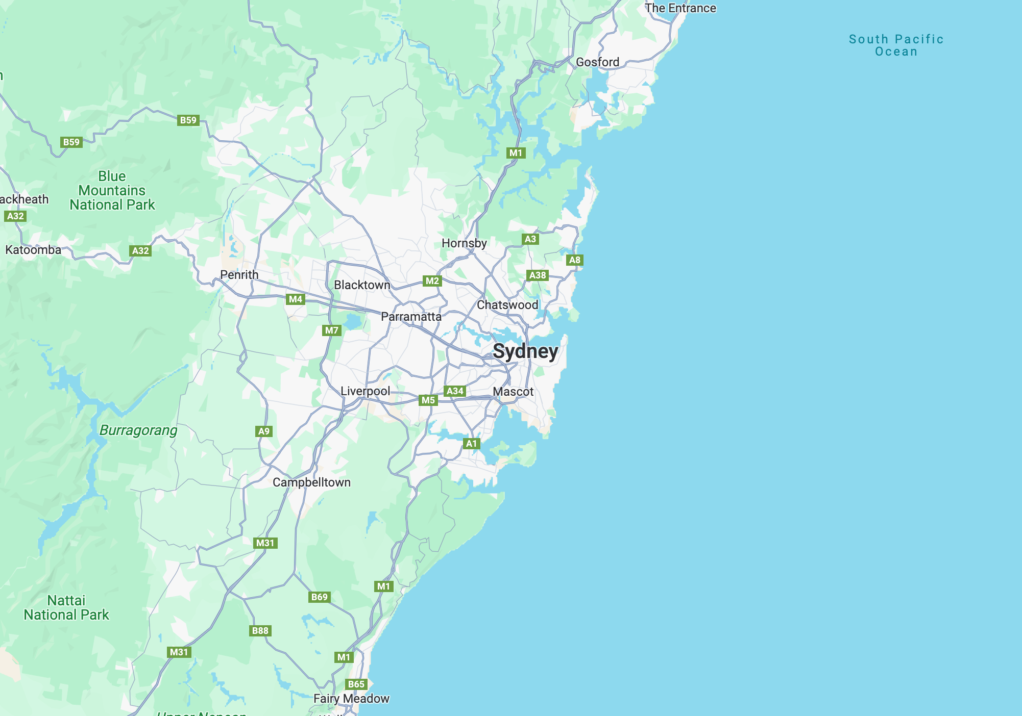 A Map of Sydney