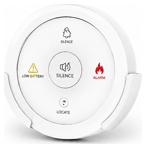 Integrated wall controller — silence, low battery, alarm and locate buttons